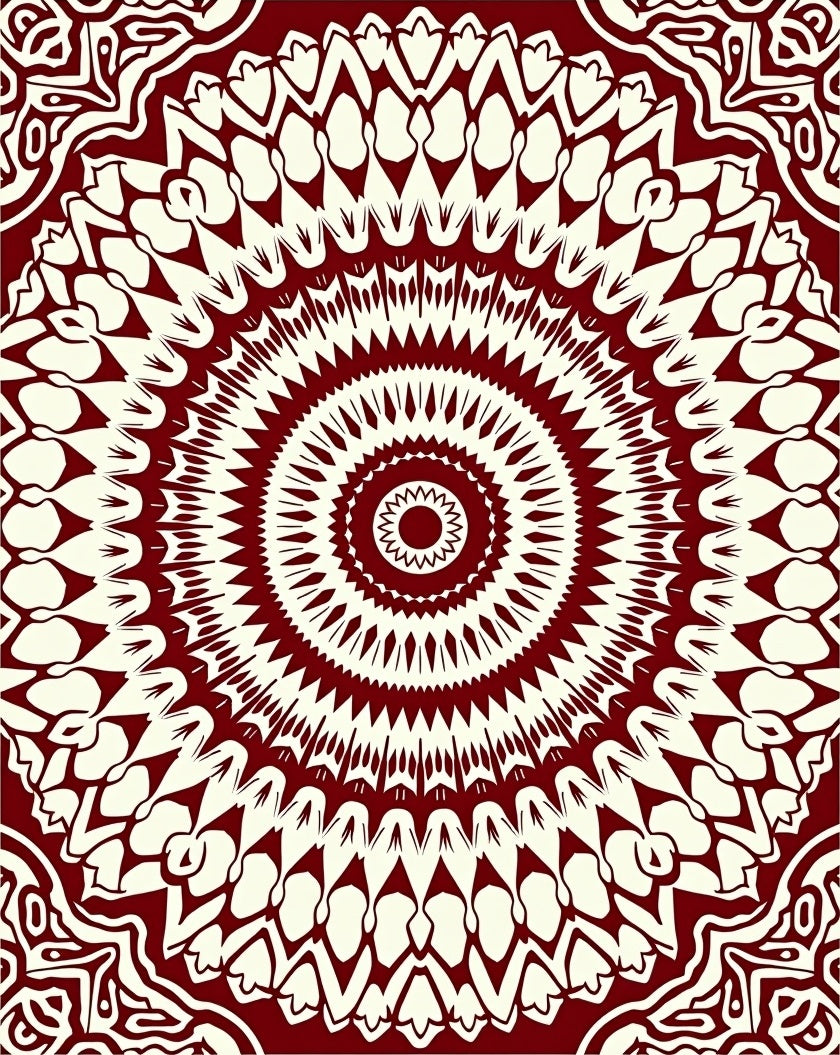 Intricate Mandala Jewel Tone Design Rug