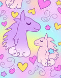 Sweet Unicorn Heart Pastel Pattern Rug