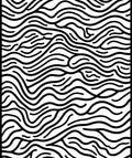 Abstract Wavy Lines Pattern Rug