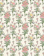Hand-Drawn Floral Bouquet Pattern Rug