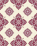 Crimson Floral Medallion Pattern Rug