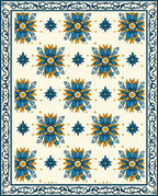 Floral Mid-Century Modern Pattern Rug
