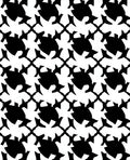 Bold Black Interlocking Geometric Pattern Rug