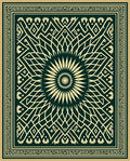 Intricate Geometric Mandala Tapestry Rug