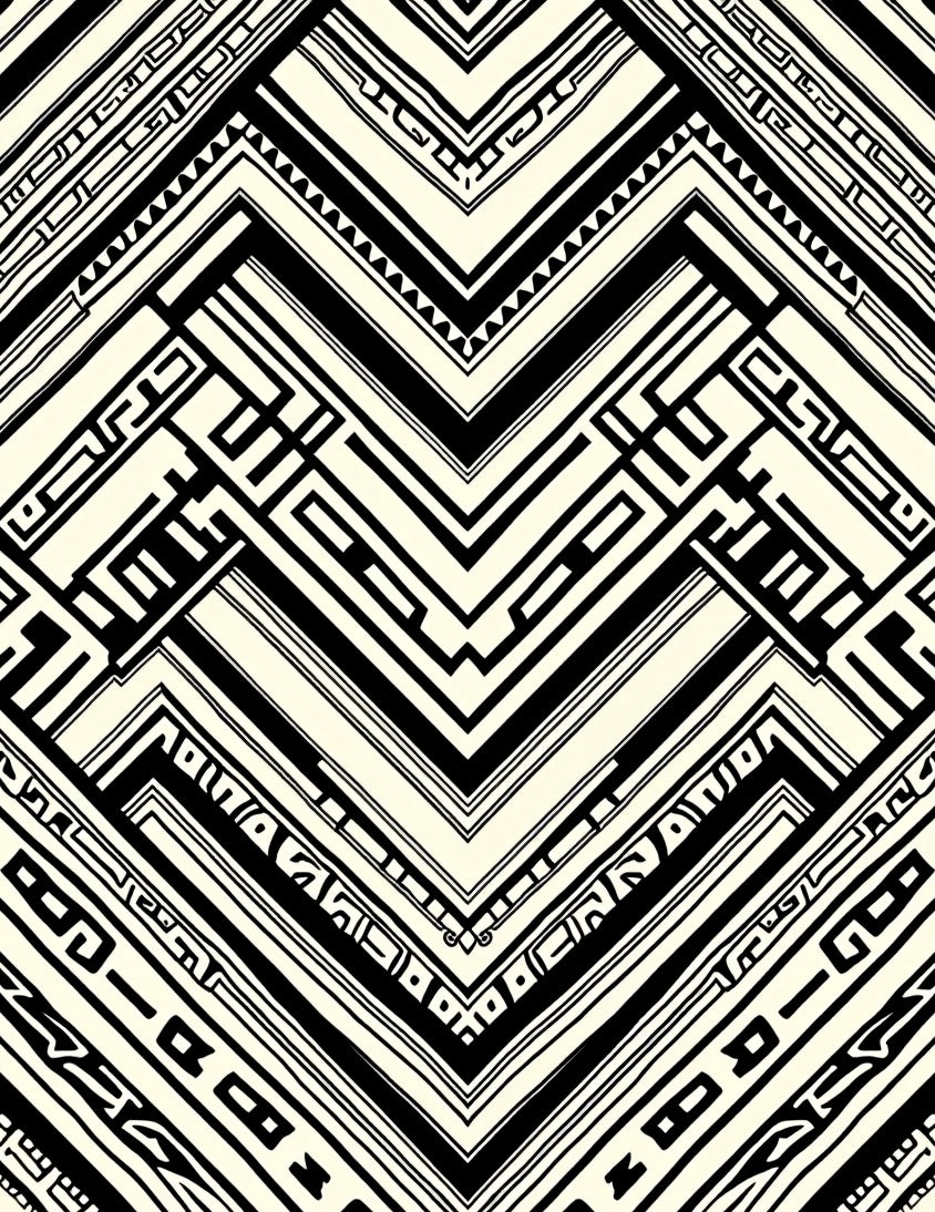 Geometric Chevron Pattern Rug