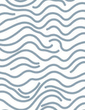 Serene Blue Line Flow Pattern Rug