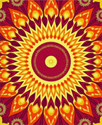 Radiant Sunburst Mandala Pattern Rug