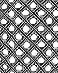 Bold Black White Interlocking Geometric Pattern Rug