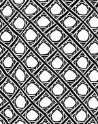 Bold Black White Interlocking Geometric Pattern Rug