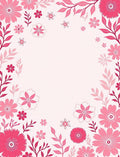 Pink Floral Border Design Rug