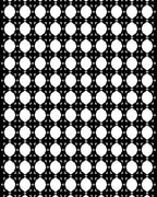 Black White Geometric Lattice Pattern Rug