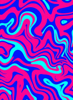 Psychedelic Swirl Magenta Blue Rug
