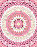 Pink Mandala Inspired Floral Design Rug