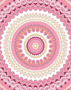 Pink Mandala Inspired Floral Design Rug