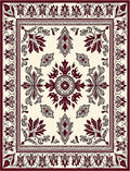 Elaborate Floral Mandala With Butterfly Border Rug