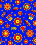 Red Fire Truck Star Medallion Rug