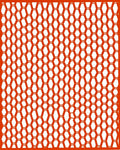 Modern Red Hexagonal Pattern Rug