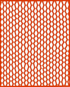 Modern Red Hexagonal Pattern Rug