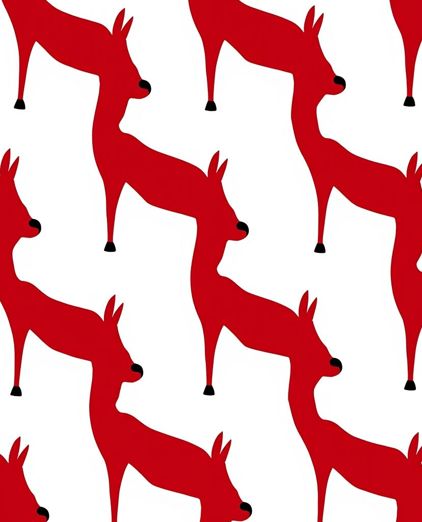 Crimson Red Deer Repeat Rug