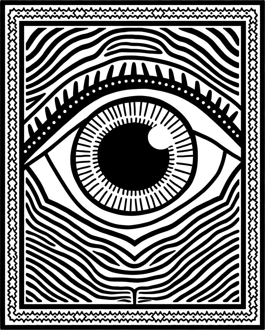 All Seeing Eye Graphic Design Rug