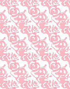 Pink Abstract Organic Flow Pattern Rug
