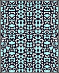 Abstract Teal White Symmetry Pattern Rug