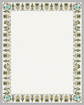 Classic Floral Swirl Border Design Rug