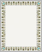 Classic Floral Swirl Border Design Rug