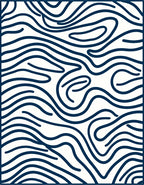 Organic Swirl Patterned Navy Rug