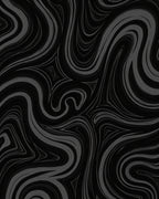 Dark Flowing Swirl Abstract Rug