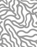 Organic Grey Wavy Lines Pattern Rug