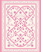 Pink Floral Vine Medallion Rug