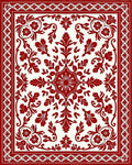 Classic Red Floral Damask Rug