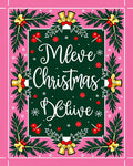 Merry Christmas Believe Holly Bells Rug