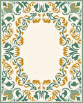 Nature Inspired Floral Scroll Design Rug