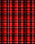 Bold Red Black Plaid Pattern Rug