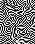 Abstract Black White Swirl Pattern Rug