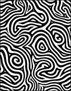 Abstract Black White Swirl Pattern Rug