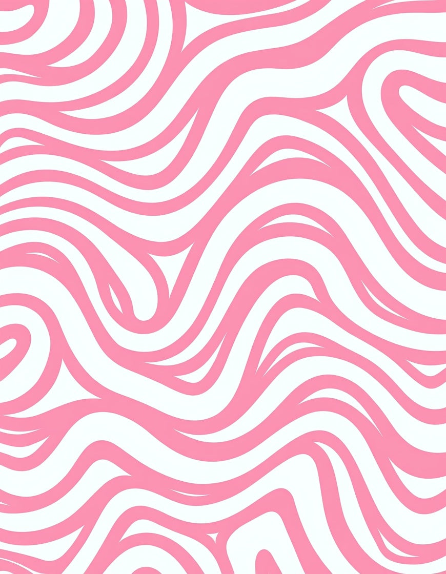 Pink Abstract Swirl Pattern Rug