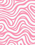 Pink Abstract Swirl Pattern Rug