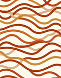 Flowing Terracotta Gold Wavy Design Rug