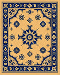 Intricate Floral Medallion Pattern Rug