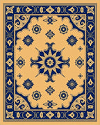 Intricate Floral Medallion Pattern Rug