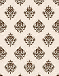 Classic Damask Floral Pattern Rug