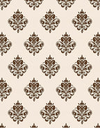 Classic Damask Floral Pattern Rug