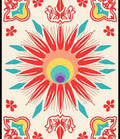 Radiant Floral Jewel Tone Medallion Rug