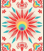 Radiant Floral Jewel Tone Medallion Rug