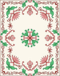 Ornate Floral Vine Scrolling Design Rug