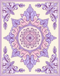 Floral Mandala With Lavender Accents Rug