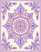 Floral Mandala With Lavender Accents Rug